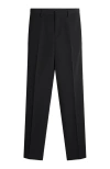 Lanvin Cigarette Trousers With Satin Side Bands In Black