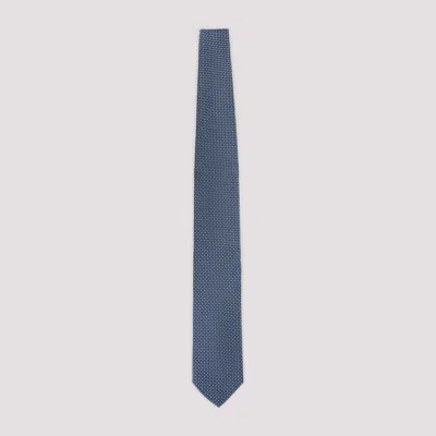 Lanvin Circle Dot Tie In Blue