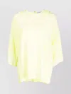 Lanvin Circular Collar Loose Fit Top In Yellow