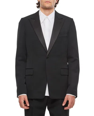LANVIN CLASSIC BLACK WOOL TUXEDO JACKET