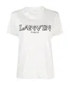 Lanvin Logo Embroidered Crewneck T-shirt In White