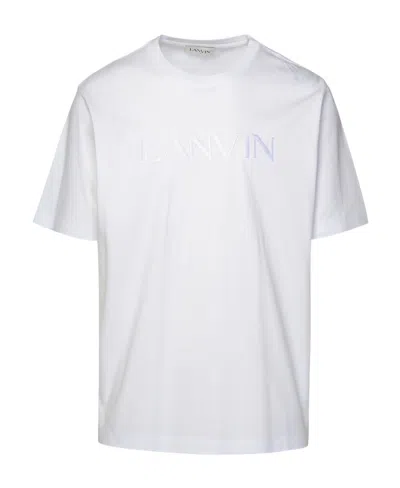 Lanvin Classic  Paris Embroidered T-shirt In White