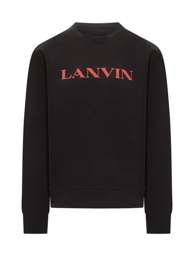 Lanvin Classic Logo Sweatshirt For Men In Black