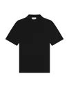 Lanvin Polo Shirt With Lapel Short Sleeve In Black