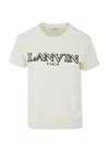 Lanvin Logo Embroidered Crewneck T-shirt In White