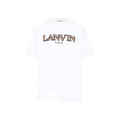 Lanvin Classic White Cotton Crew-neck T-shirt For Men