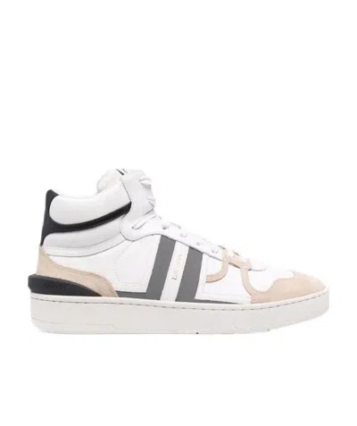 Lanvin Low Clay Low-top Sneakers In White Silver