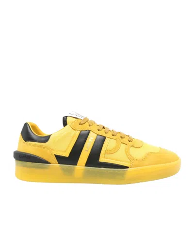 Lanvin Clay Lace-up Sneakers In Yellow