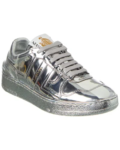 Lanvin Clay Leather Sneaker In Metallic