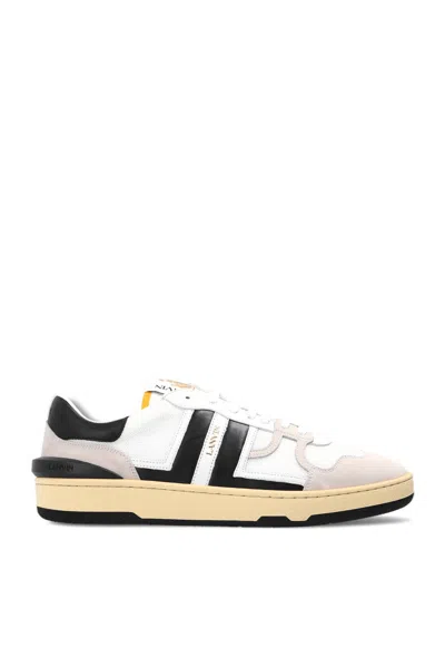 Lanvin Low-top Sneakers With Suede And Smooth Leather Accents In Multi
