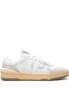 Lanvin Mesh And Leather Clay Sneakers With In White