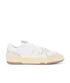 Lanvin Mesh And Leather Clay Sneakers With In White