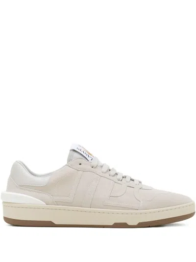 Lanvin Clay Logo-appliqué Sneakers In Neutral