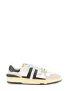Lanvin Black And White Leather Clay Low Mesh Sneakers