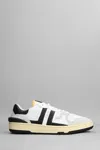 Lanvin Black And White Leather Clay Low Mesh Sneakers