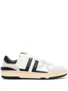 Lanvin Black And White Leather Clay Low Mesh Sneakers
