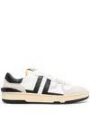 Lanvin Black And White Leather Clay Low Mesh Sneakers