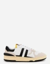 Lanvin Black And White Leather Clay Low Mesh Sneakers