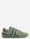 Lanvin Clay Sneakers In Green Suede And Fabric
