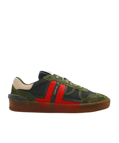 Lanvin 'mesh And Leather Clay Sneakers With In Green