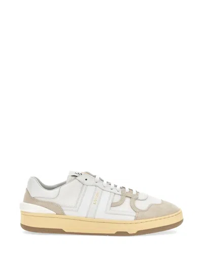 Lanvin Clay Panelled Sneakers In White