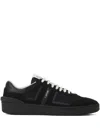Lanvin Clay Monochrome Mesh Sneakers In Black