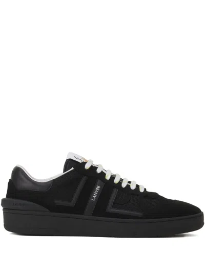 Lanvin Clay Monochrome Mesh Sneakers In Black