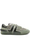 Lanvin Clay Sneakers In Green Suede And Fabric In Green