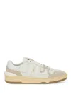Lanvin Low Top Leather Sneakers In Neutral