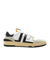 Lanvin Black And White Leather Clay Low Mesh Sneakers In Nude