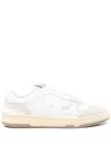 Lanvin Mesh And Leather Clay Sneakers With