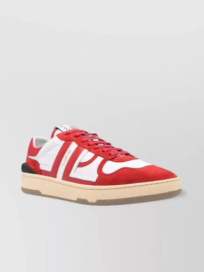 Lanvin Clay Sneakers Suede Inserts In Neutrals