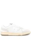Lanvin Mesh And Leather Clay Sneakers With In White