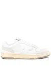 Lanvin Mesh And Leather Clay Sneakers With In White