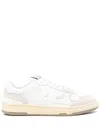 Lanvin Mesh And Leather Clay Sneakers With In White