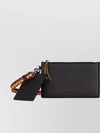 Lanvin Clutch Bag Leather Detachable Strap