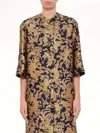 Lanvin Jacquard-patterned Button-front Coat In Multi