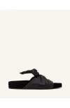 Lanvin Cocoon Flat Leather Mule In Black