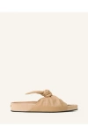 Lanvin Cocoon Flat Leather Mule In Neutral