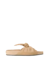Lanvin Cocoon Flat Leather Mule In Neutral