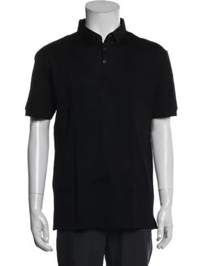 Pre-owned Lanvin Collar Short Sleeve Polo Shirt In Black