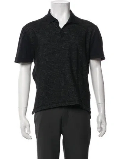 Pre-owned Lanvin Collar Short Sleeve Polo Shirt In Black