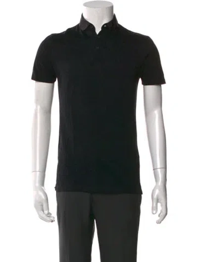 Pre-owned Lanvin Collar Short Sleeve Polo Shirt In Black