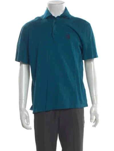 Pre-owned Lanvin Collar Short Sleeve Polo Shirt In Blue