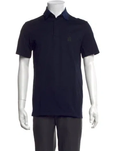 Pre-owned Lanvin Collar Short Sleeve Polo Shirt In Blue