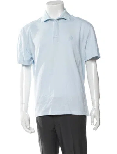 Pre-owned Lanvin Collar Short Sleeve Polo Shirt In Blue