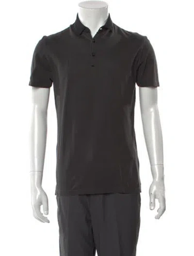 Pre-owned Lanvin Collar Short Sleeve Polo Shirt In Gray