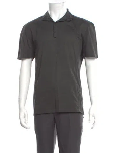 Pre-owned Lanvin Collar Short Sleeve Polo Shirt In Gray