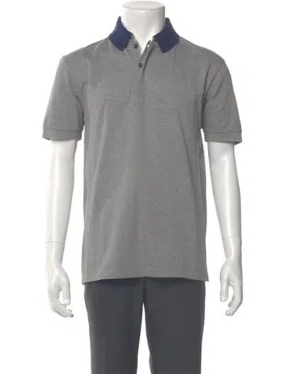 Pre-owned Lanvin Collar Short Sleeve Polo Shirt In Gray