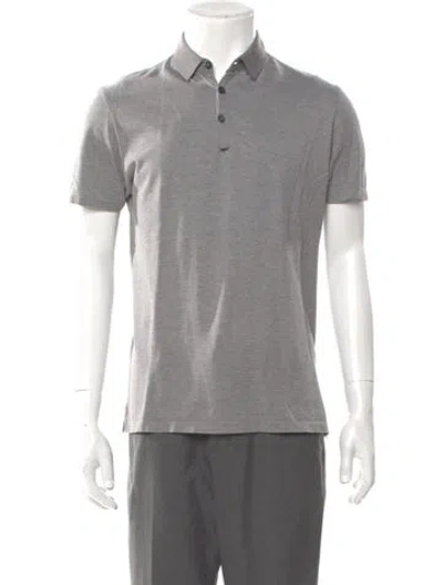 Pre-owned Lanvin Collar Short Sleeve Polo Shirt In Gray